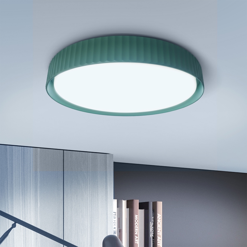 Brilagi - Dimbare LED-plafondlamp LUCIA LED/48W/230V 3000-6500K Ø 41 cm groen + afstandsbediening