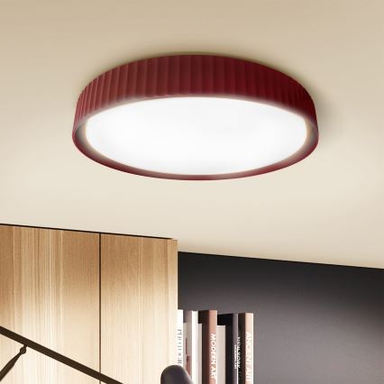 Brilagi - LED-dimbare plafondlamp LUCIA LED/48W/230V 3000-6500K Ø 41 cm rood + afstandsbediening