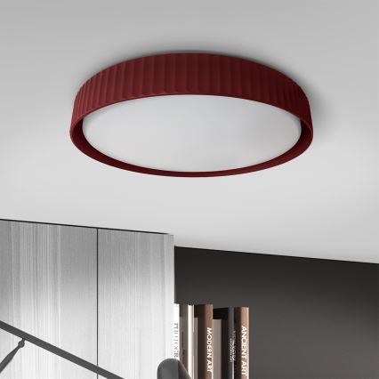 Brilagi - LED-dimbare plafondlamp LUCIA LED/48W/230V 3000-6500K Ø 41 cm rood + afstandsbediening