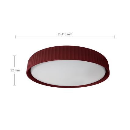Brilagi - LED-dimbare plafondlamp LUCIA LED/48W/230V 3000-6500K Ø 41 cm rood + afstandsbediening