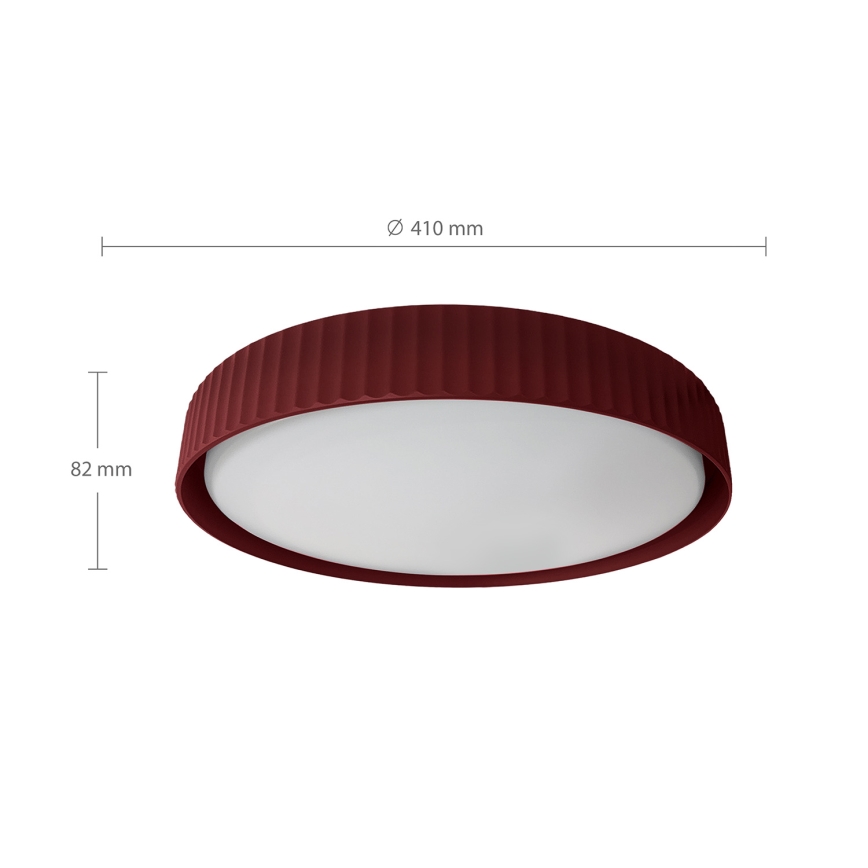 Brilagi - LED-dimbare plafondlamp LUCIA LED/48W/230V 3000-6500K Ø 41 cm rood + afstandsbediening