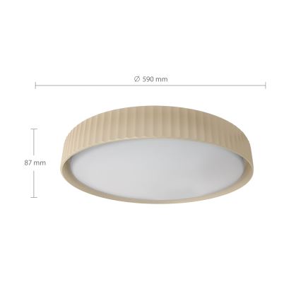 Brilagi - LED-dimbare plafondlamp LUCIA LED/60W/230V 3000-6500K Ø 59 cm beige + afstandsbediening