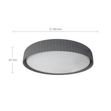 Brilagi - LED-dimbare plafondlamp LUCIA LED/60W/230V 3000-6500K Ø 59 cm grijs + afstandsbediening