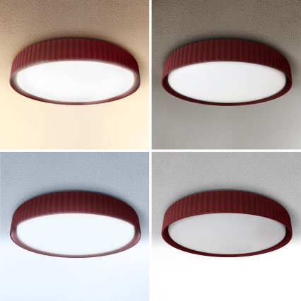 Brilagi - Dimbare LED-plafondlamp LUCIA LED/60W/230V 3000-6500K Ø 59 cm rood, incl. afstandsbediening