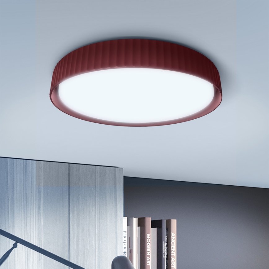 Brilagi - Dimbare LED-plafondlamp LUCIA LED/60W/230V 3000-6500K Ø 59 cm rood, incl. afstandsbediening