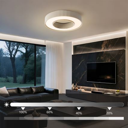 Brilagi - LED dimbare plafondlamp LUMIX LED/48W/230V 3000-6000K beige Ø 50 cm + afstandsbediening