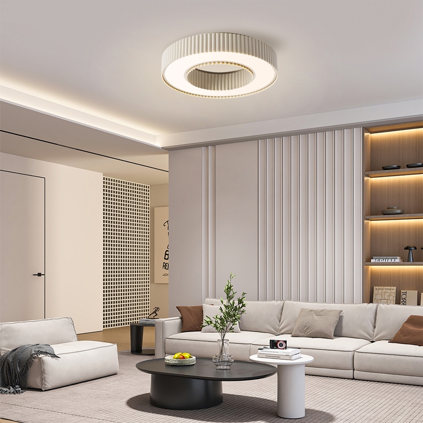 Brilagi - LED dimbare plafondlamp LUMIX LED/48W/230V 3000-6000K beige Ø 50 cm + afstandsbediening