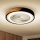 Brilagi - LED dimbare plafondlamp met ventilator LED/30W/230V 3000-6500K zwart/eik + afstandsbediening