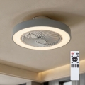 Brilagi - LED-dimbare plafondlamp met ventilator LED/38W/230V 3000-6500K Ø 50 cm grijs + afstandsbediening
