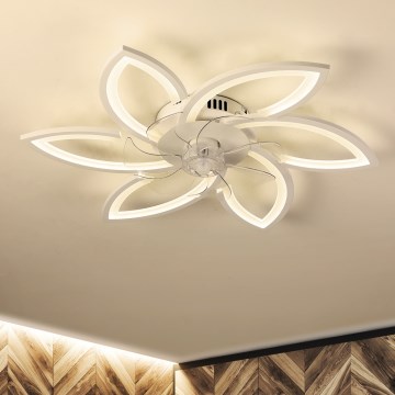 Brilagi - LED Dimbare plafondlamp met ventilator LED/50W/230V 3000-6500K wit + afstandsbediening