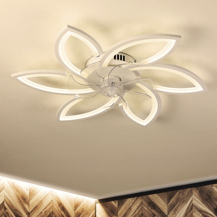 Brilagi - LED Dimbare plafondlamp met ventilator LED/50W/230V 3000-6500K wit + afstandsbediening