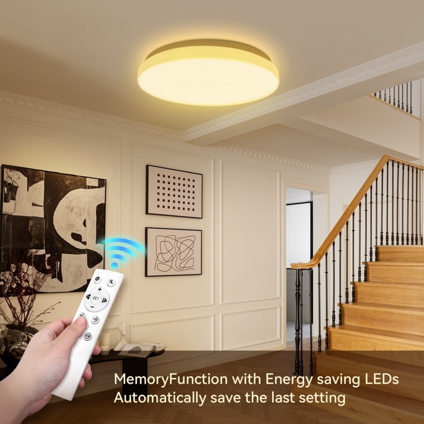 Brilagi - LED-dimbare plafondlamp MILKY WAY LED/24W/230V 3000-6500K Ø 38 cm + afstandsbediening