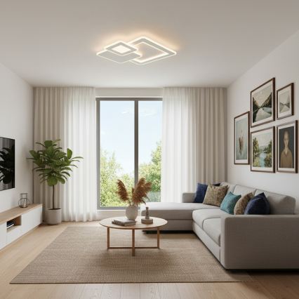 BRILAGI - Dimbare LED-plafondlamp MODERN LED/93W/230V 3000-6000K 48,5x48,5 cm + met afstandsbediening