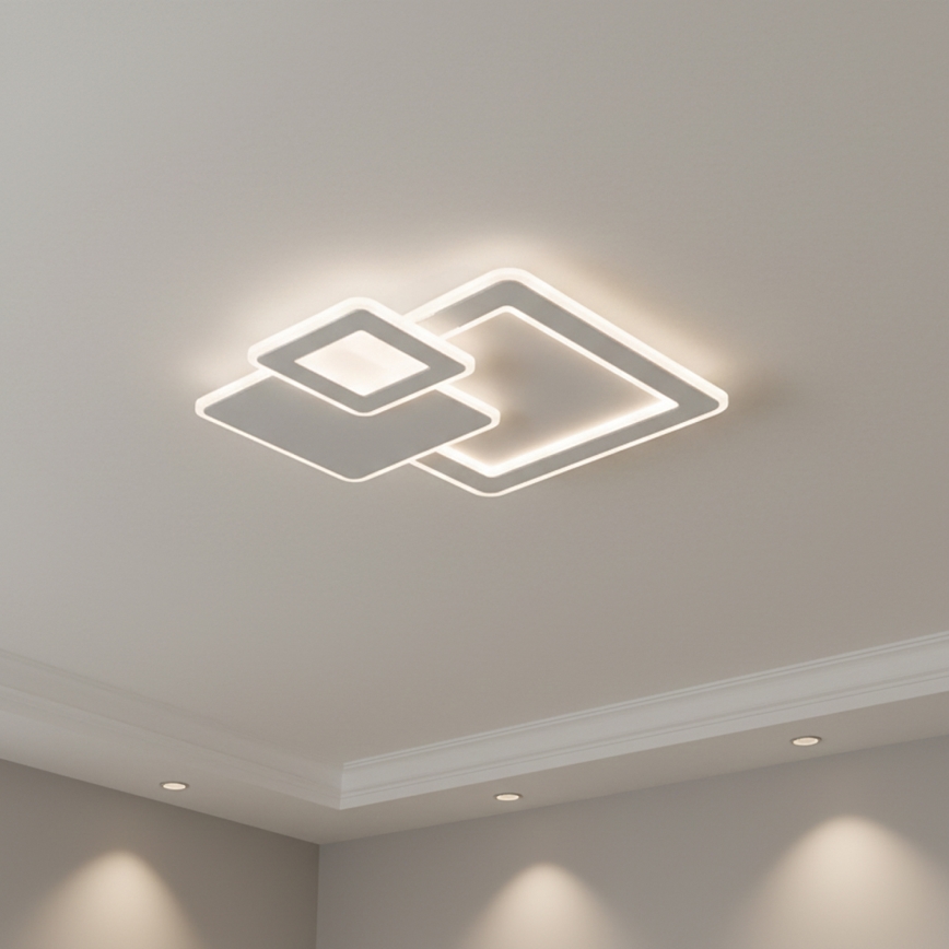 BRILAGI - Dimbare LED-plafondlamp MODERN LED/93W/230V 3000-6000K 48,5x48,5 cm + met afstandsbediening
