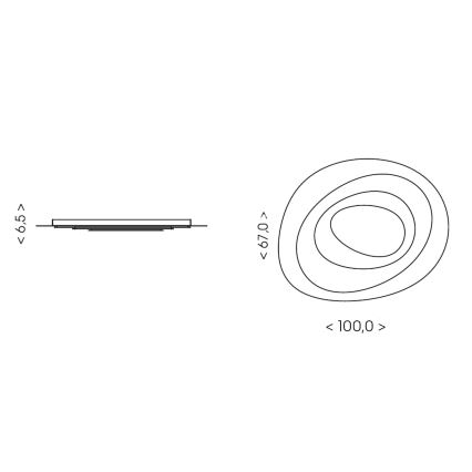 BRILAGI - Dimbare LED-plafondlamp MODERN MAXI LED/105W/230V 3000-6000K 83,5x100 cm + afstandsbediening