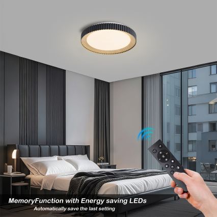 Brilagi - dimbare LED-plafondlamp NEXO LED/48W/230V 3000-6000K zwart Ø 43 cm + afstandsbediening