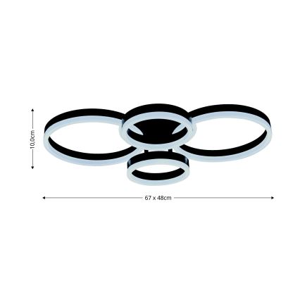 Brilagi - LED dimbare plafondlamp ORBITS LED/49W/230V 3000-6000K + afstandsbediening