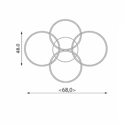 Brilagi - LED dimbare plafondlamp ORBITS LED/49W/230V 3000-6000K + afstandsbediening