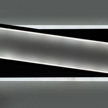 Brilagi - Dimbare LED plafondlamp OUTLINE LED/52W/230V 3000-6000K 15x60 cm wit/zwart + afstandsbediening