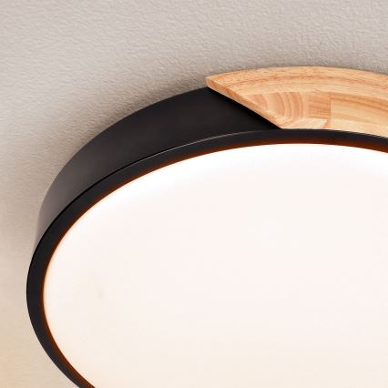 Brilagi - LED dimbare plafondlamp PILANA LED/48W/230V 3000-6500K eiken Ø 40 cm + afstandsbediening
