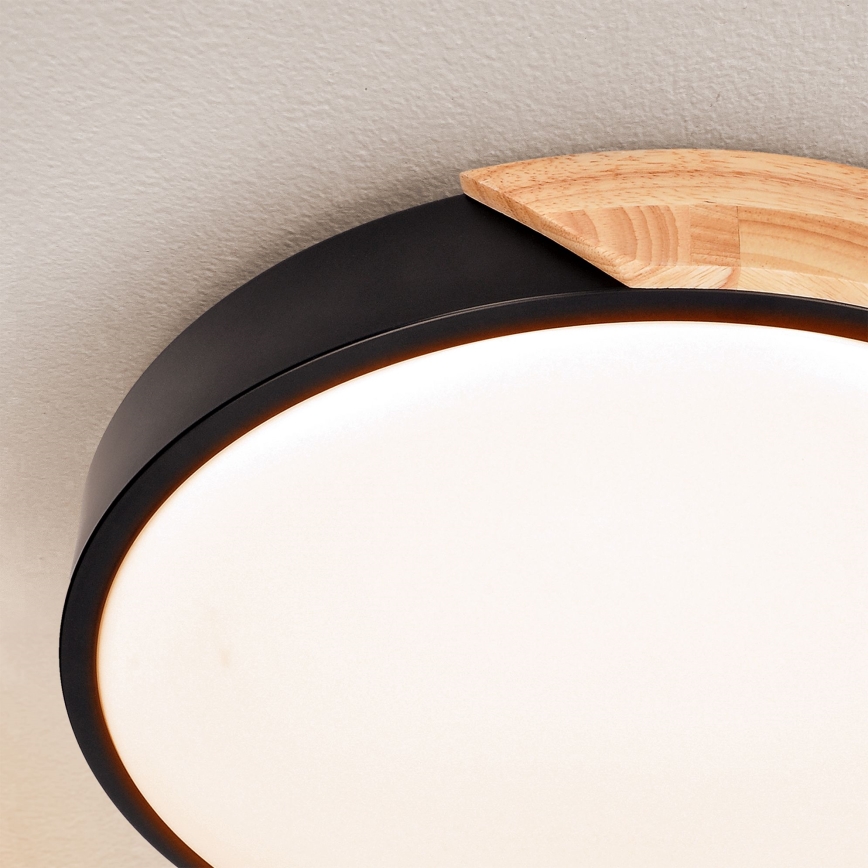 Brilagi - LED dimbare plafondlamp PILANA LED/48W/230V 3000-6500K eiken Ø 40 cm + afstandsbediening