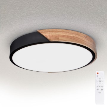 Brilagi - LED dimbare plafondlamp PILANA LED/48W/230V 3000-6500K eiken Ø 40 cm + afstandsbediening
