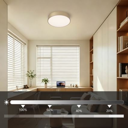 BRILAGI - LED dimbare plafondlamp POOL LED/24W/230V 3000-6000K Ø 20 cm goudkleurig + afstandsbediening