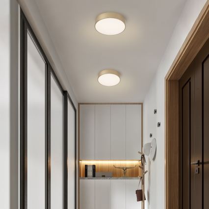 BRILAGI - LED dimbare plafondlamp POOL LED/24W/230V 3000-6000K Ø 20 cm goudkleurig + afstandsbediening