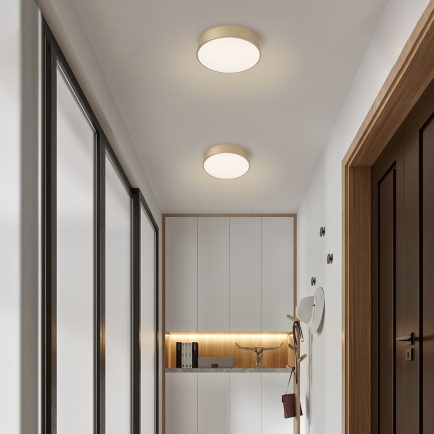 BRILAGI - LED dimbare plafondlamp POOL LED/24W/230V 3000-6000K Ø 20 cm goudkleurig + afstandsbediening