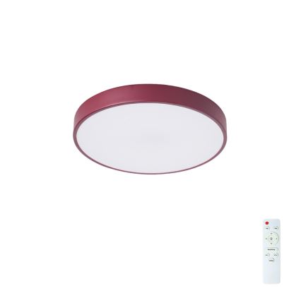 Brilagi - LED dimbare plafondlamp POOL LED/36W/230V 3000-6000K Ø 30 cm bordeaux + afstandsbediening
