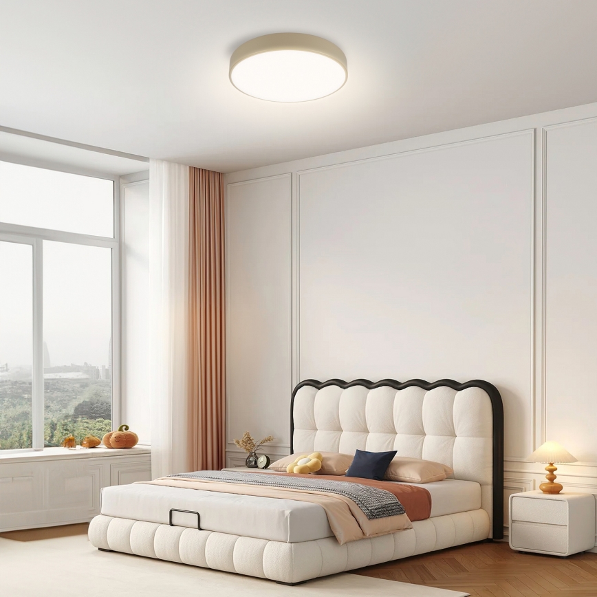 Brilagi - LED plafondlamp POOL LED/36W/230V 3000-6000K diameter 30 cm beige + afstandsbediening