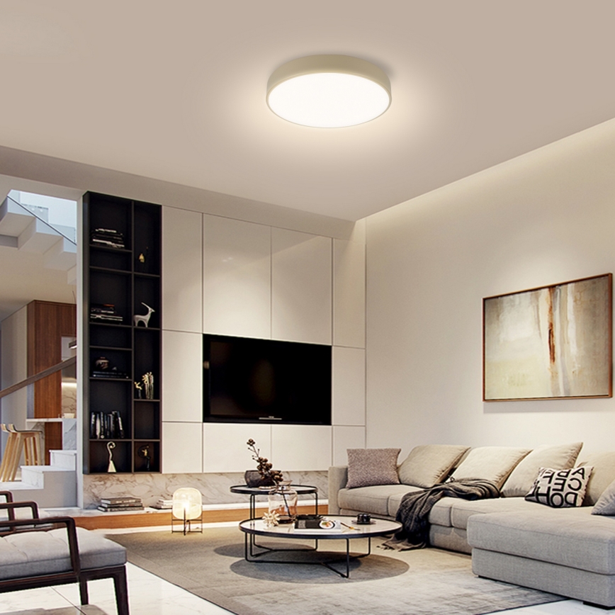 Brilagi - LED plafondlamp POOL LED/36W/230V 3000-6000K diameter 30 cm beige + afstandsbediening