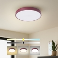 Brilagi - LED dimbare plafondlamp POOL LED/36W/230V 3000-6000K Ø 30 cm bordeaux + afstandsbediening