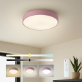Brilagi - LED-dimbare plafondlamp POOL LED/36W/230V 3000-6000K Ø 30 cm roze + afstandsbediening