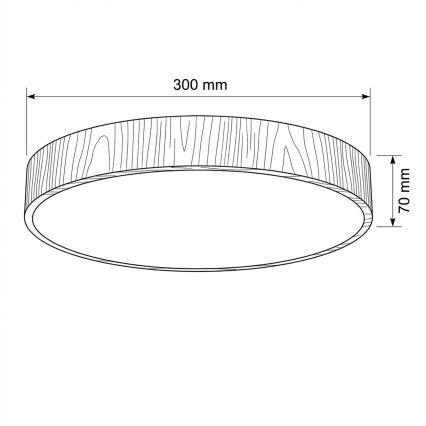 Brilagi - LED-dimbare plafondlamp POOL LED/36W/230V 3000-6000K Ø 30 cm houtdecor + afstandsbediening