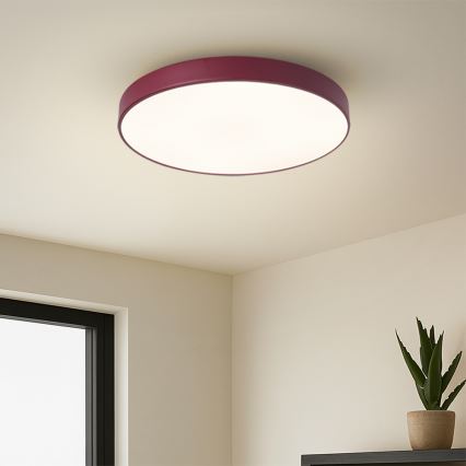 Brilagi - LED dimbare plafondlamp POOL LED/48W/230V 3000-6000K Ø 40 cm bordeaux + afstandsbediening