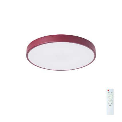 Brilagi - LED dimbare plafondlamp POOL LED/48W/230V 3000-6000K Ø 40 cm bordeaux + afstandsbediening