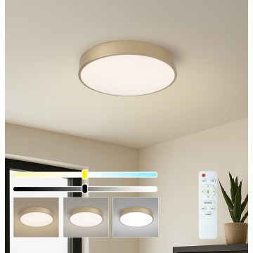 Brilagi - LED dimbare plafondlamp POOL LED/48W/230V 3000-6000K Ø 40 cm goudkleurig + afstandsbediening