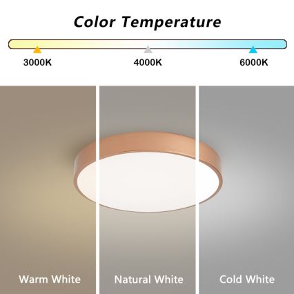 Brilagi - dimbare LED-plafondlamp POOL LED/48W/230V 3000-6000K Ø 40 cm brons + afstandsbediening