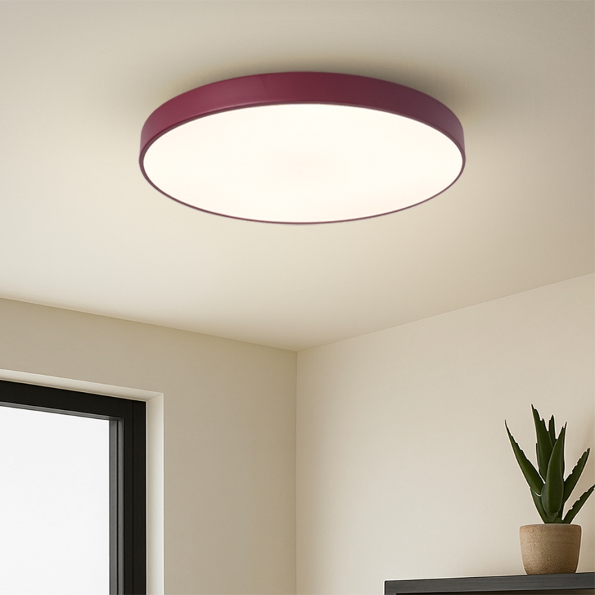 Brilagi - dimbare LED-plafondlamp POOL LED/60W/230V, 3000-6000K, diameter 50 cm, bordeaux + afstandsbediening
