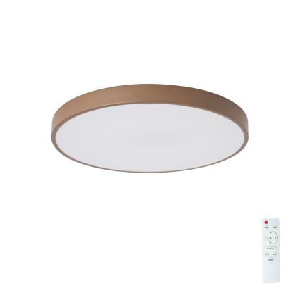 Brilagi - Dimbare LED-plafondlamp POOL LED/60W/230V 3000-6000K Ø 50 cm bruin + afstandsbediening