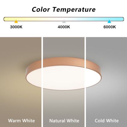 BRILAGI - dimbare LED-plafondlamp POOL LED/60W/230V 3000-6000K Ø 60 cm koperkleurig + met afstandsbediening