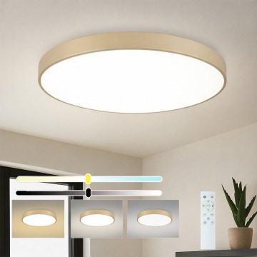 Brilagi - LED dimbare plafondlamp POOL SMART LED/100W/230V 3000-6000K 80 cm beige Wi-Fi Tuya + afstandsbediening
