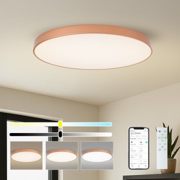 BRILAGI - LED dimbare plafondlamp POOL SMART LED/128W/230V 100 cm 3000-6000K Wi-Fi Tuya koperkleurig + afstandsbediening