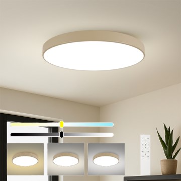 Brilagi - LED dimbare plafondlamp POOL SMART LED/128W/230V 3000-6000K 100 cm beige Wi-Fi Tuya + afstandsbediening