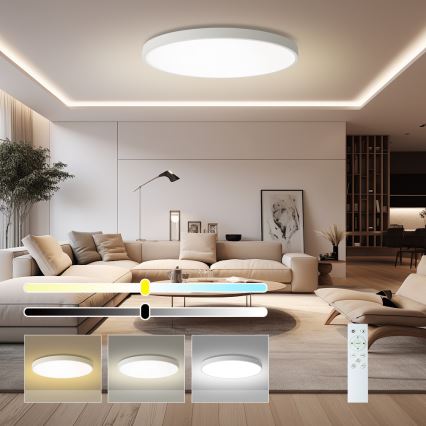Brilagi - LED Dimbare Plafondlamp POOL SMART LED/128W/230V 3000-6000K Ø 100 cm Wi-Fi Tuya wit + afstandsbediening