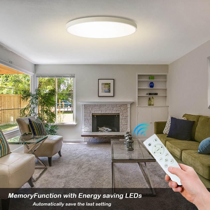 Brilagi - LED Dimbare Plafondlamp POOL SMART LED/128W/230V 3000-6000K Ø 100 cm Wi-Fi Tuya wit + afstandsbediening