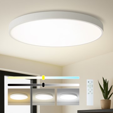 Brilagi - LED dimbare plafondlamp POOL SMART LED/180W/230V 3000–6000K Ø120 cm Wi‑Fi Tuya wit + afstandsbediening