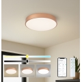 Brilagi - LED dimbare plafondlamp POOL SMART LED/48W/230V 3000-6000K Ø 40 cm Wi-Fi Tuya bronskleurig + afstandsbediening