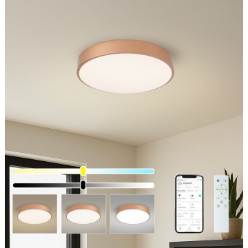 Brilagi - LED dimbare plafondlamp POOL SMART LED/48W/230V 3000-6000K Ø 40 cm Wi-Fi Tuya bronskleurig + afstandsbediening